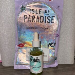 Isle of Paradise Medium Self Tanning Drops Face & Body + Tanning Applicator Mitt
